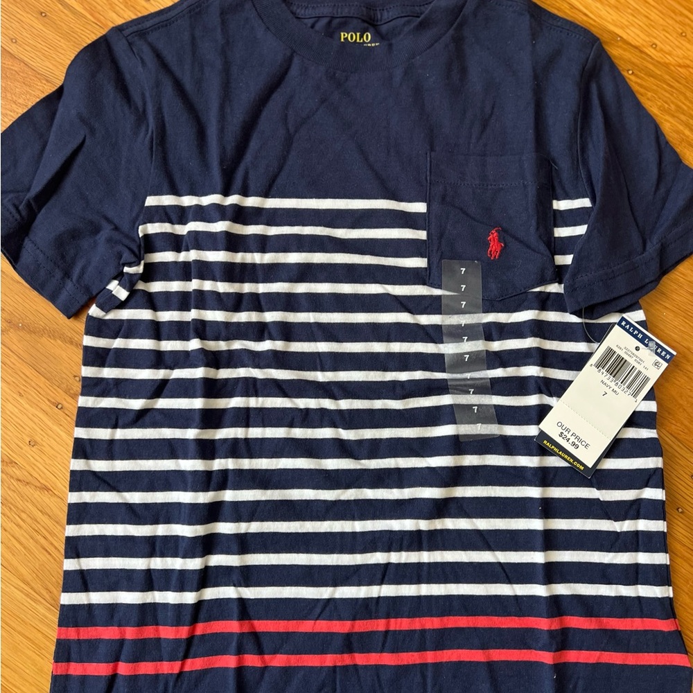 Polo by Ralph Lauren boy Navy Striped Shirt